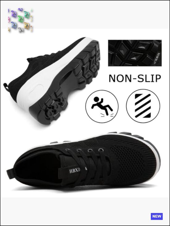 Amazon.com | Women Chunky Platform Walking Shoes Orthopedic Knitted Breathable Lightweight Lace-Up